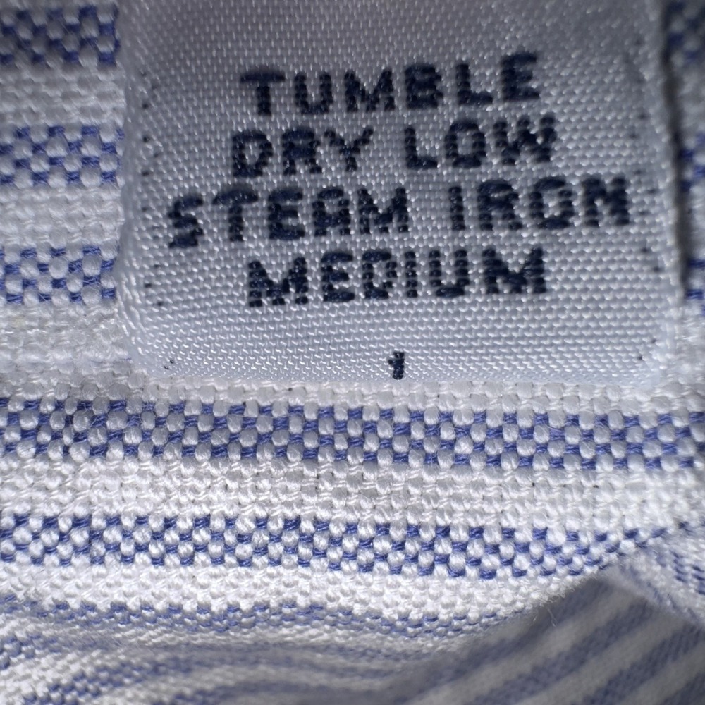 Polo Ralph Lauren Men's Size 17-34 Blue/White Striped Oxford Button Up Shirt - Picture 6 of 9